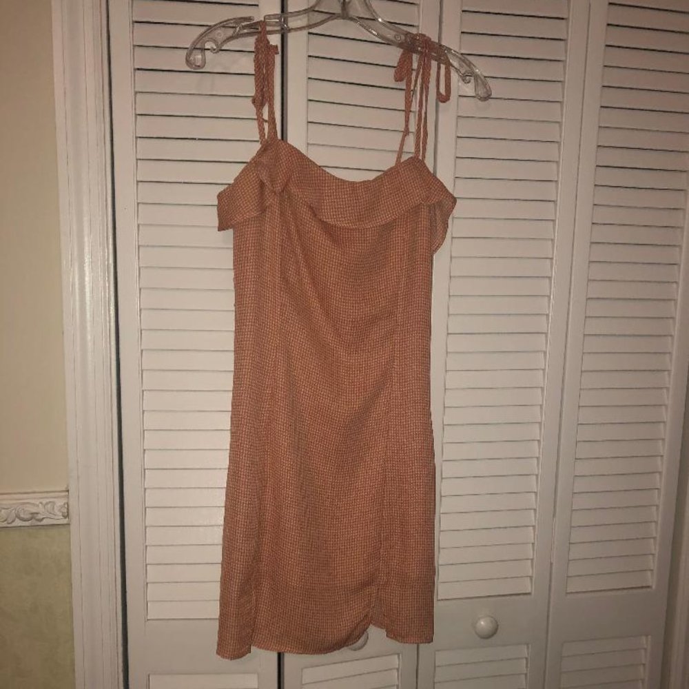 Orange Gingham Dress